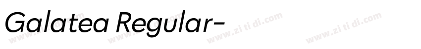 Galatea Regular字体转换
